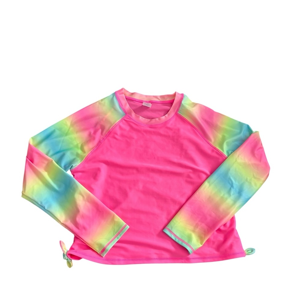 NWT Rash Guard Long Sleeve Swim Top Girls Plus Size XXL 20.5